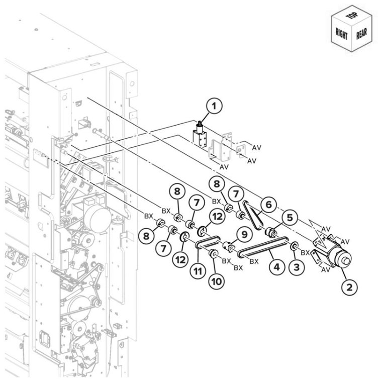 Assembly 56: Trifold/Z-fold drive 1 parts diagram - Lexmark CS943 Parts