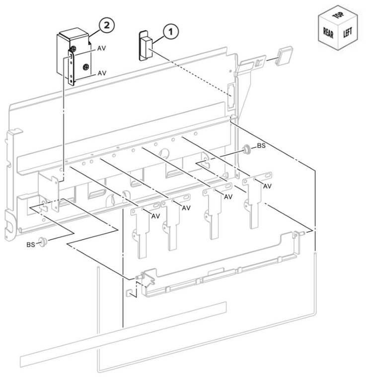 Assembly 70: Trifold/Z-fold top guide parts diagram - Lexmark CS943 Parts