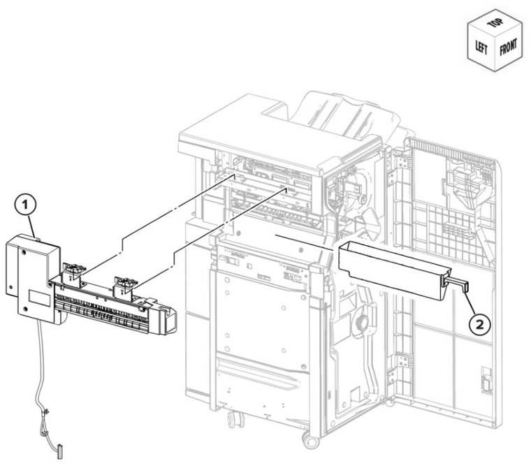 Assembly 73: Booklet finisher parts diagram - Lexmark CS943 Parts