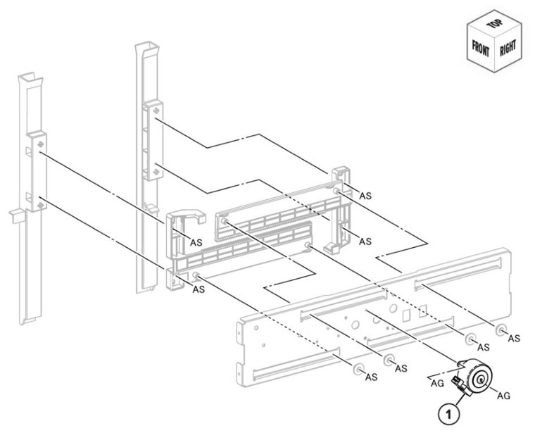 Assembly 89: Booklet finisher booklet maker compile plate parts diagram - Lexmark CS943 Parts