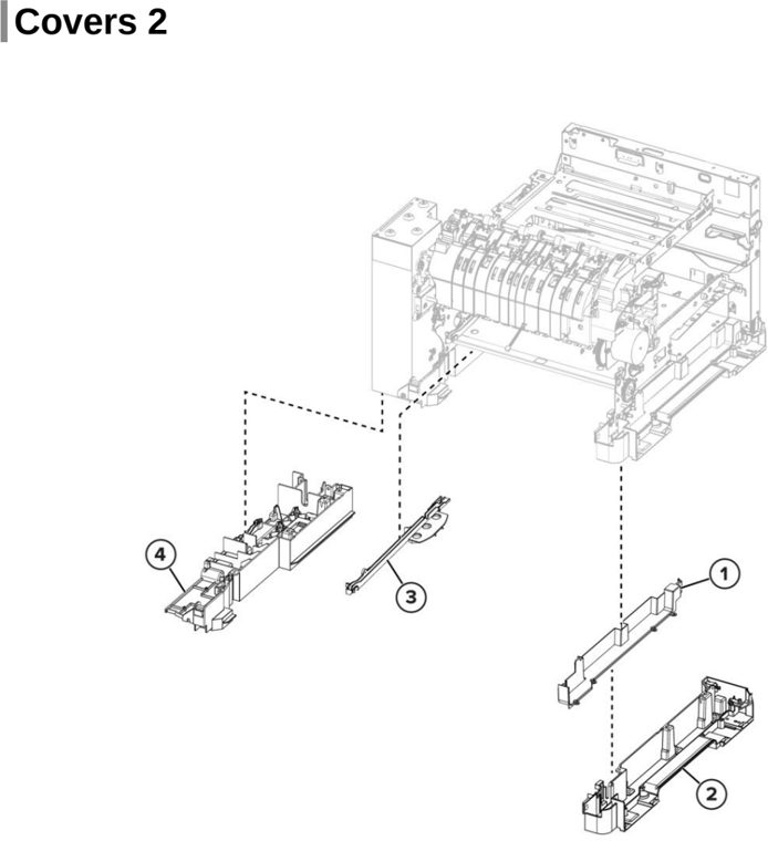 Assembly 3: Covers 2 parts diagram - Lexmark CS531 CS632 C2335 Parts
