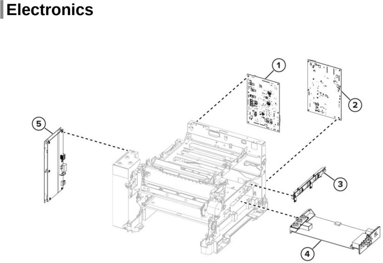 Assembly 6: Electronics parts diagram - Lexmark CS531 CS632 C2335 Parts