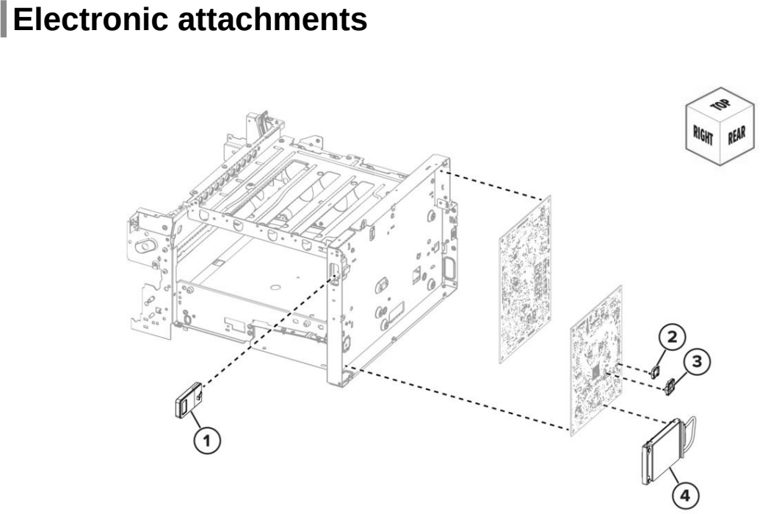 Assembly 11: Electronic attachments parts diagram - Lexmark CS531 CS632 C2335 Parts