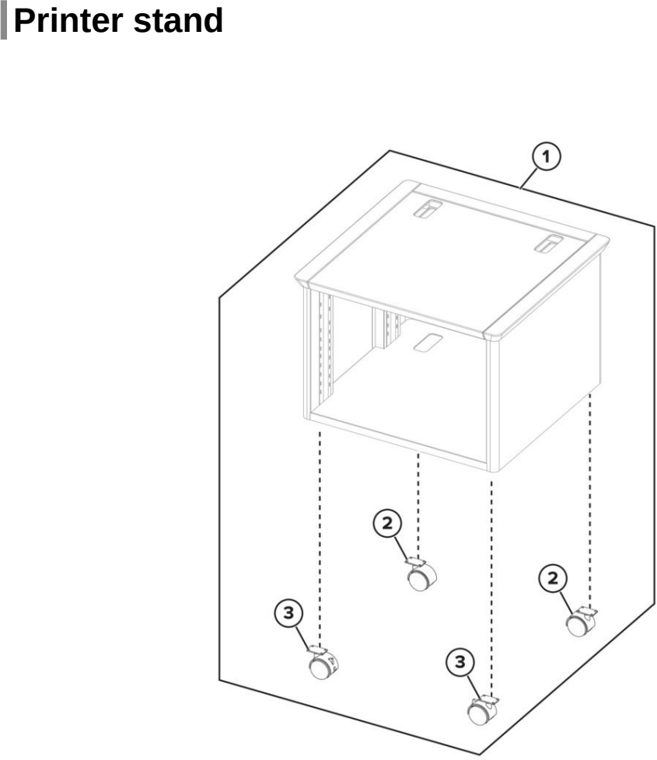 Assembly 14: Printer stand parts diagram - Lexmark CX532 CX635 XC2335 Parts