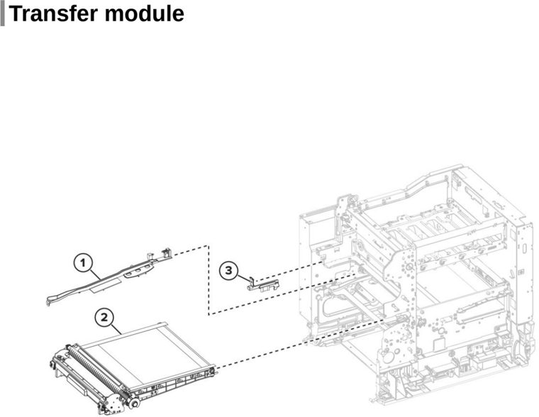 Assembly 6: Transfer module parts diagram - Lexmark CX737 Parts