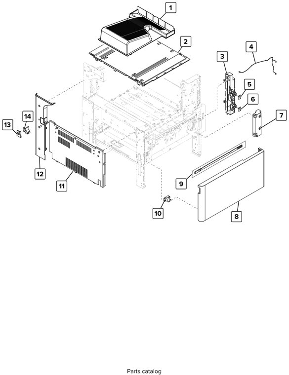Assembly 1: Covers 1 parts diagram - Lexmark CS923 Parts