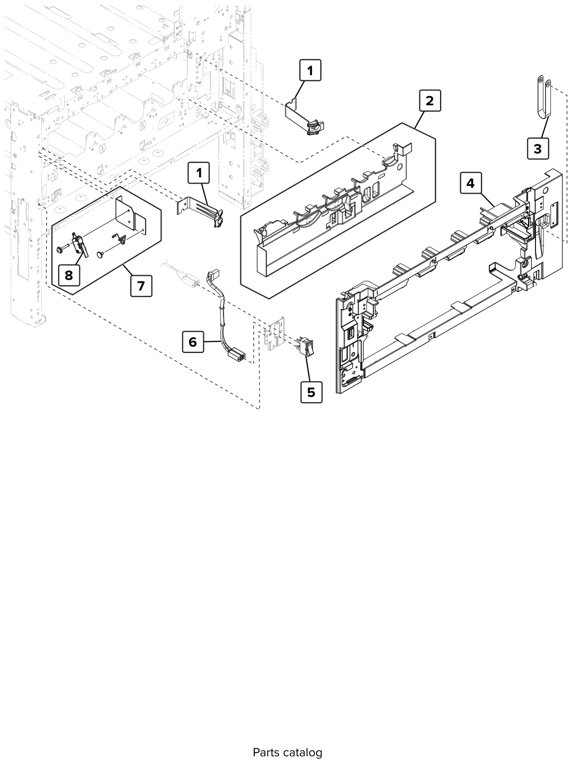 Assembly 4: Inner covers parts diagram - Lexmark CS923 Parts
