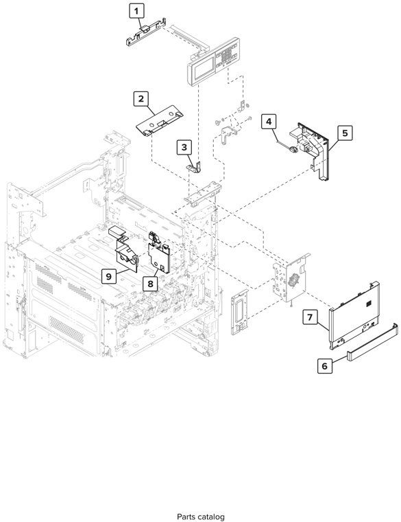 Assembly 5: Control panel 1 parts diagram - Lexmark CS923 Parts