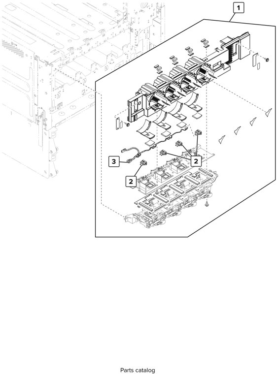 Assembly 8: Toner supply 1 parts diagram - Lexmark CS923 Parts