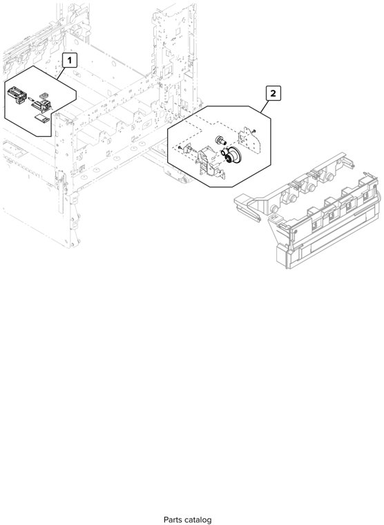 Assembly 10: Waste toner parts diagram - Lexmark CS923 Parts