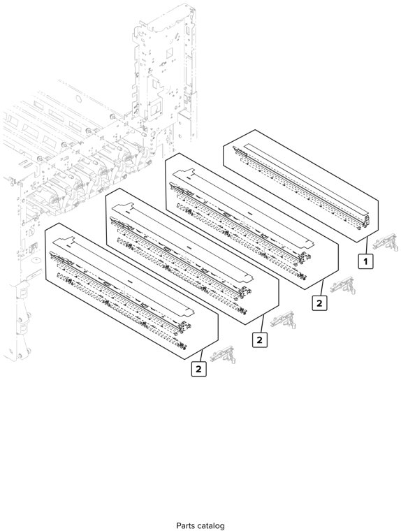 Assembly 12: Eraser parts diagram - Lexmark CS923 Parts