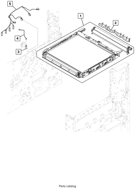 Assembly 13: Transfer belt parts diagram - Lexmark CS923 Parts