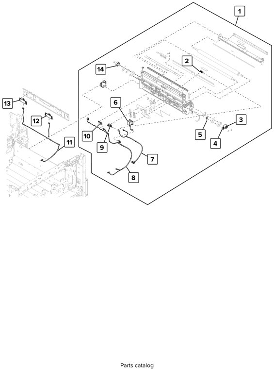 Assembly 15: Registration transport parts diagram - Lexmark CS923 Parts