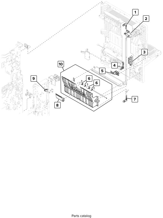Assembly 18: Right door transport parts diagram - Lexmark CS923 Parts