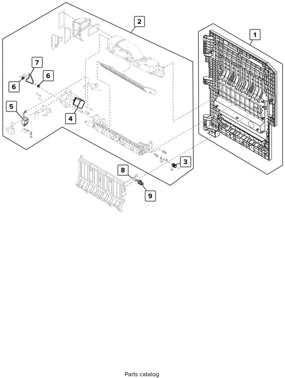 Assembly 22: Duplex 1 parts diagram - Lexmark CS923 Parts