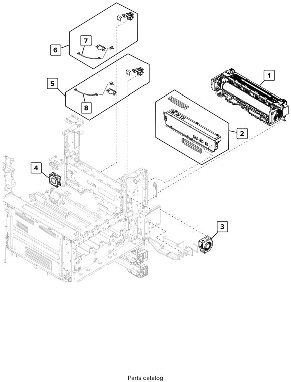Assembly 24: Fuser parts diagram - Lexmark CS923 Parts