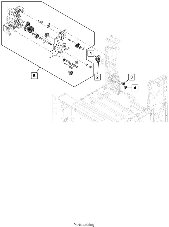 Assembly 25: Fuser drive 1 parts diagram - Lexmark CS923 Parts