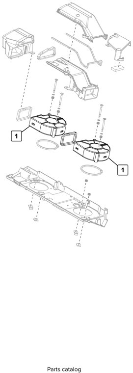 Assembly 27: Fuser exhaust fan parts diagram - Lexmark CS923 Parts