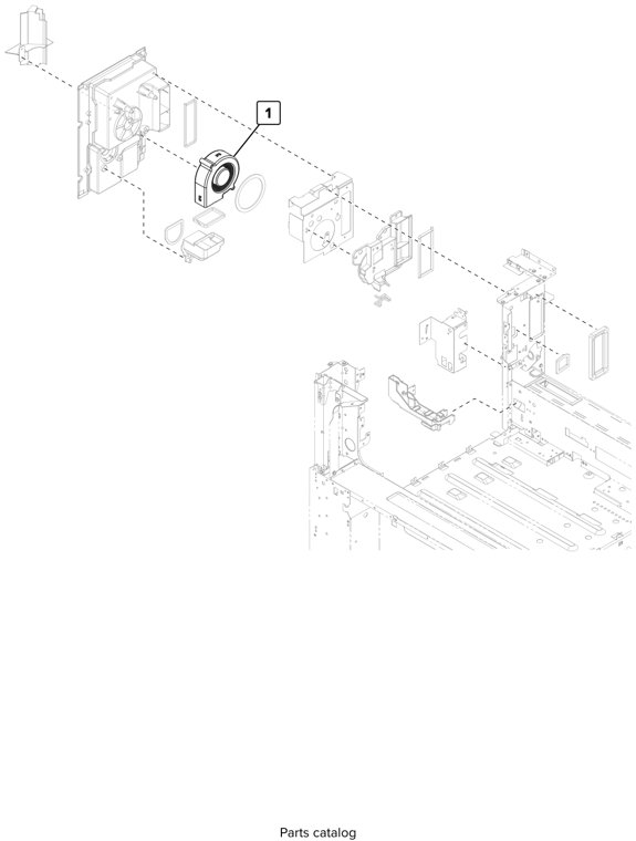 Assembly 28: Paper exit fan parts diagram - Lexmark CS923 Parts