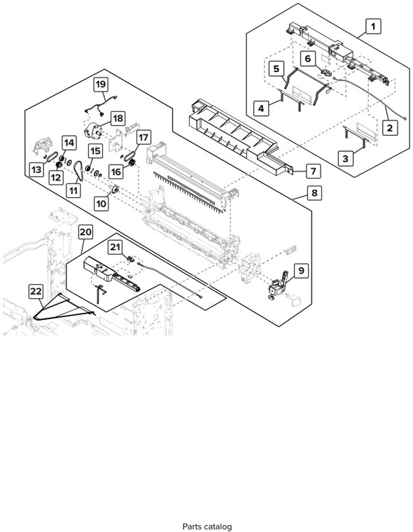 Assembly 31: Exit parts diagram - Lexmark CS923 Parts