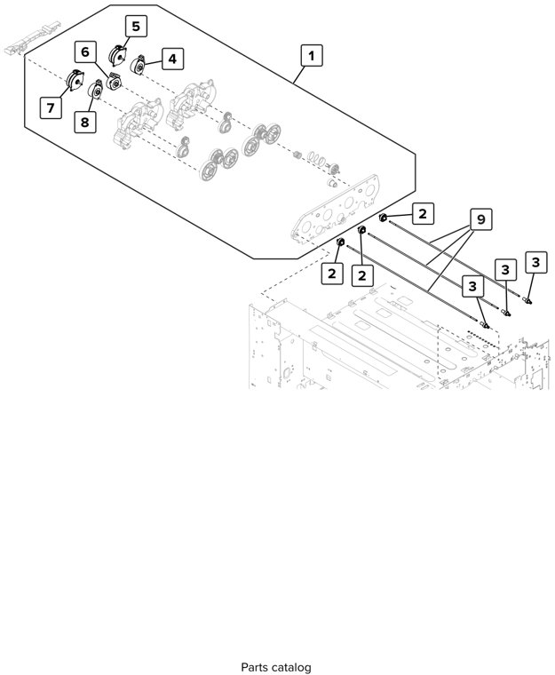 Assembly 32: Toner cartridge drive parts diagram - Lexmark CS923 Parts