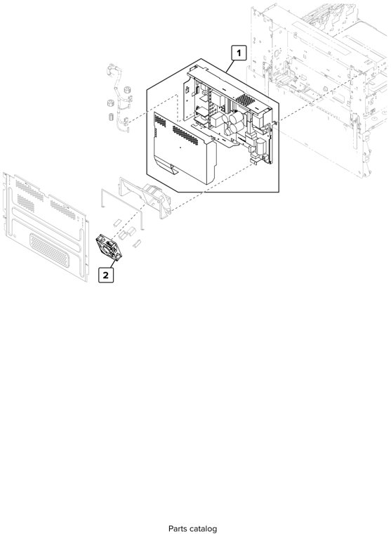 Assembly 35: Main power supply parts diagram - Lexmark CS923 Parts