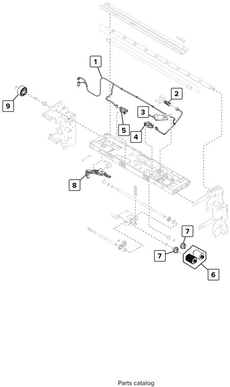 Assembly 41: Tray 1 feed parts diagram - Lexmark CS923 Parts