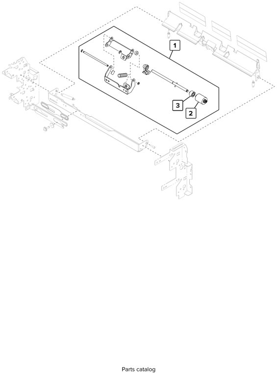 Assembly 43: Tray 1 separator parts diagram - Lexmark CS923 Parts
