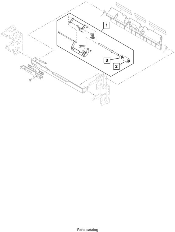 Assembly 44: Tray 2 separator parts diagram - Lexmark CS923 Parts