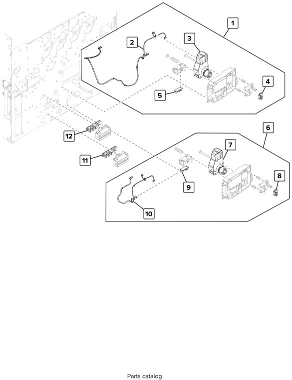 Assembly 46: Tray paper detection parts diagram - Lexmark CS923 Parts