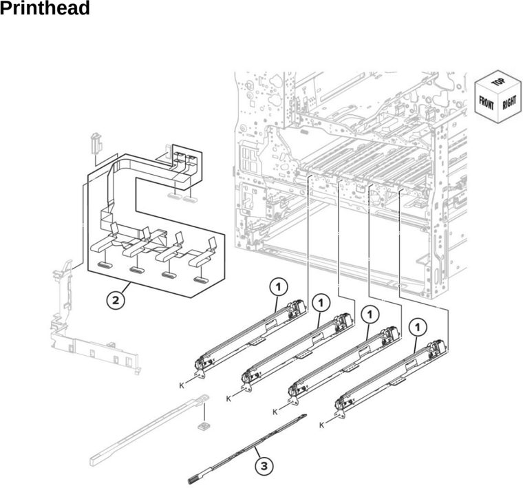 Assembly 3: Printhead parts diagram - Lexmark CX942 CX943 CX944 XC9445 XC9455 XC9465 Parts