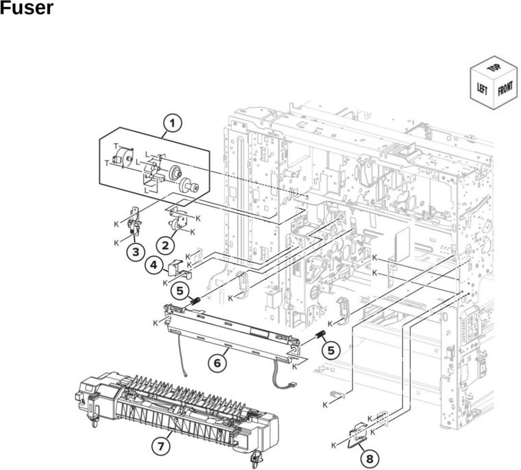 Assembly 5: Fuser parts diagram - Lexmark CX942 CX943 CX944 XC9445 XC9455 XC9465 Parts
