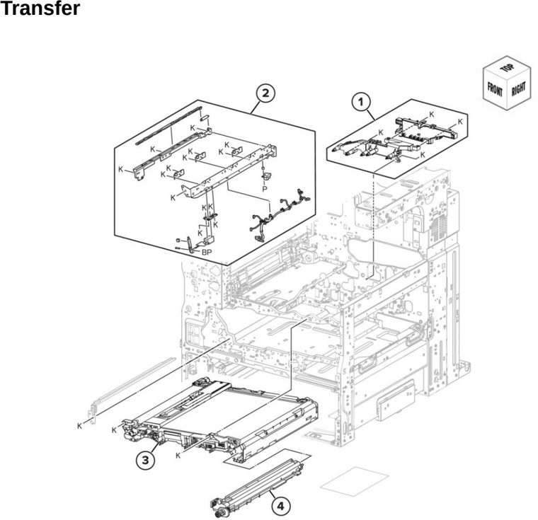 Assembly 10: Transfer parts diagram - Lexmark CX942 CX943 CX944 XC9445 XC9455 XC9465 Parts