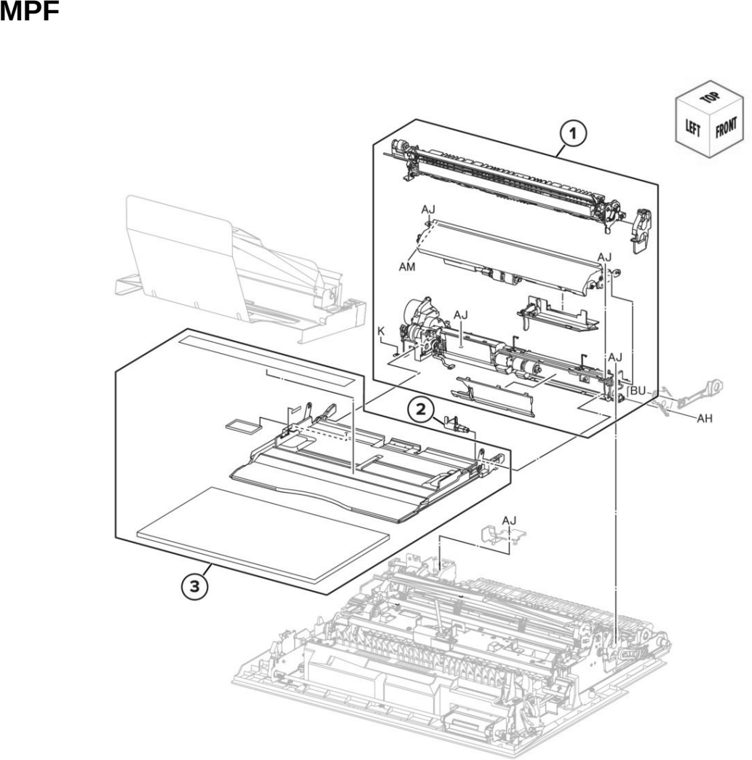 Assembly 14: MPF parts diagram - Lexmark CX942 CX943 CX944 XC9445 XC9455 XC9465 Parts