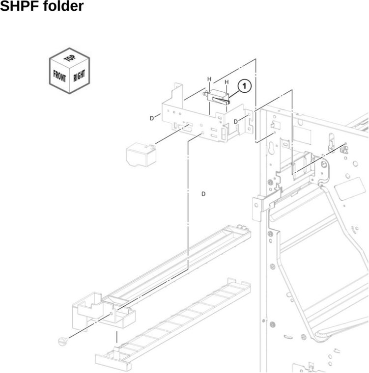 Assembly 132: SHPF folder parts diagram - Lexmark CX942 CX943 CX944 XC9445 XC9455 XC9465 Parts