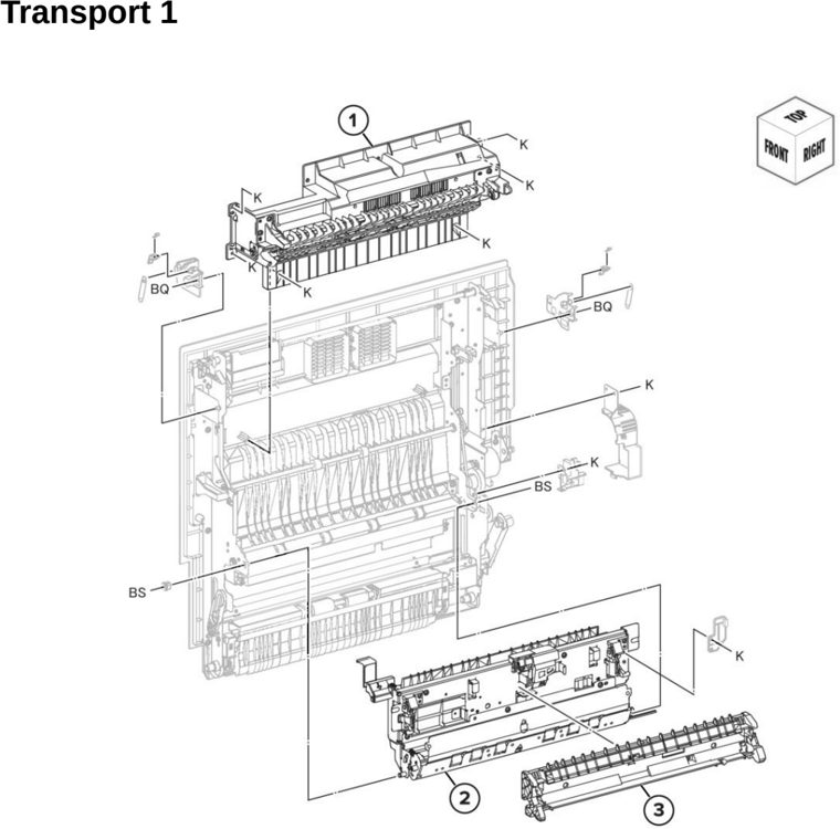 Assembly 17: Transport 1 parts diagram - Lexmark CX942 CX943 CX944 XC9445 XC9455 XC9465 Parts