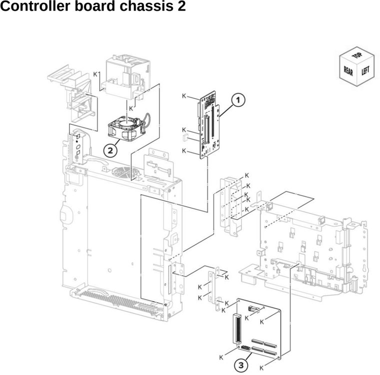 Assembly 30: Controller board chassis 2 parts diagram - Lexmark CX942 CX943 CX944 XC9445 XC9455 XC9465 Parts