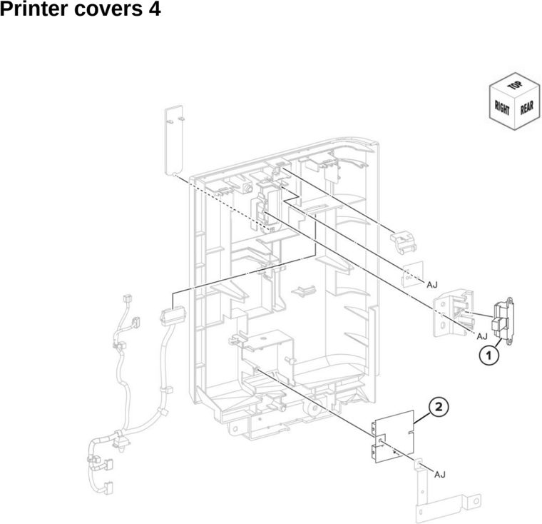 Assembly 36: Printer covers 4 parts diagram - Lexmark CX942 CX943 CX944 XC9445 XC9455 XC9465 Parts