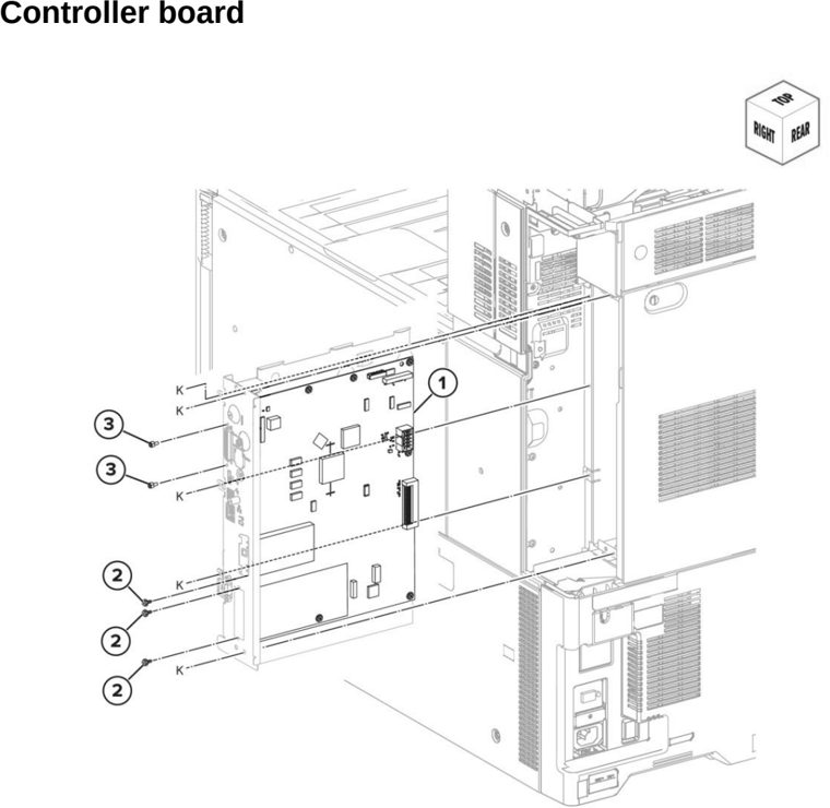 Assembly 37: Controller board parts diagram - Lexmark CX942 CX943 CX944 XC9445 XC9455 XC9465 Parts
