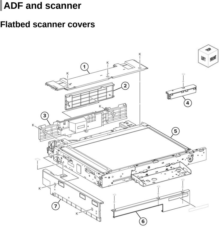 Assembly 38: ADF and scanner parts diagram - Lexmark CX942 CX943 CX944 XC9445 XC9455 XC9465 Parts