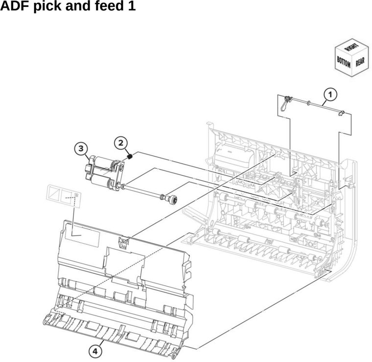 Assembly 47: ADF pick and feed 1 parts diagram - Lexmark CX942 CX943 CX944 XC9445 XC9455 XC9465 Parts