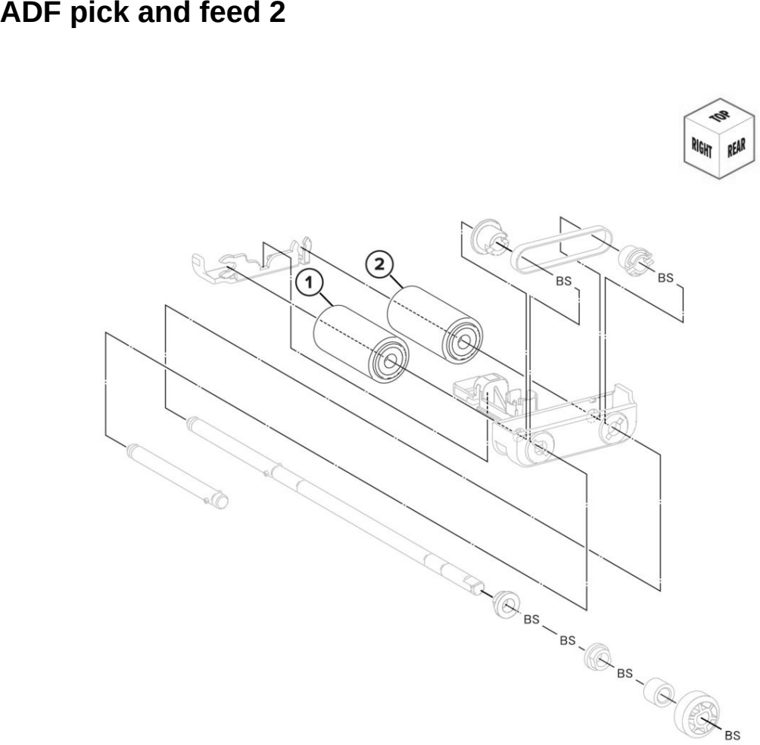 Assembly 48: ADF pick and feed 2 parts diagram - Lexmark CX942 CX943 CX944 XC9445 XC9455 XC9465 Parts