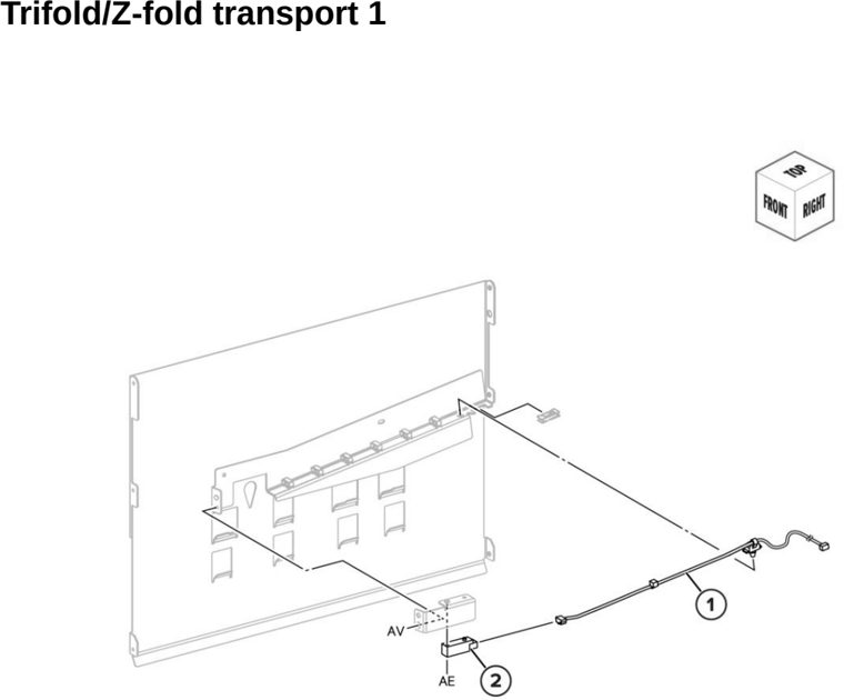 Assembly 82: Trifold/Z-fold transport 1 parts diagram - Lexmark CX942 CX943 CX944 XC9445 XC9455 XC9465 Parts