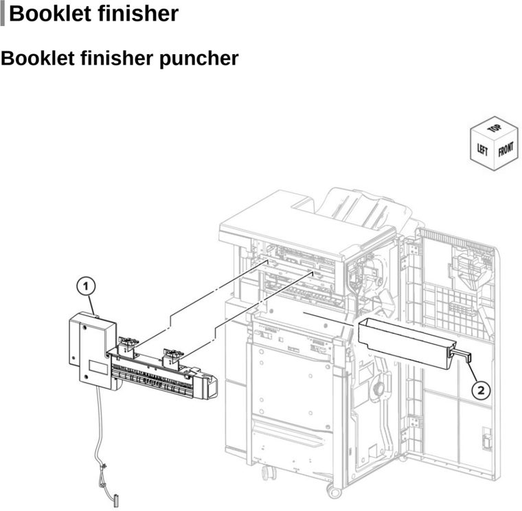 Assembly 87: Booklet finisher parts diagram - Lexmark CX942 CX943 CX944 XC9445 XC9455 XC9465 Parts