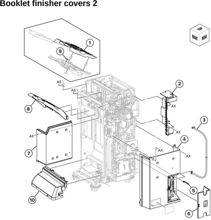 Assembly 89: Booklet finisher covers 2 parts diagram - Lexmark CX942 CX943 CX944 XC9445 XC9455 XC9465 Parts