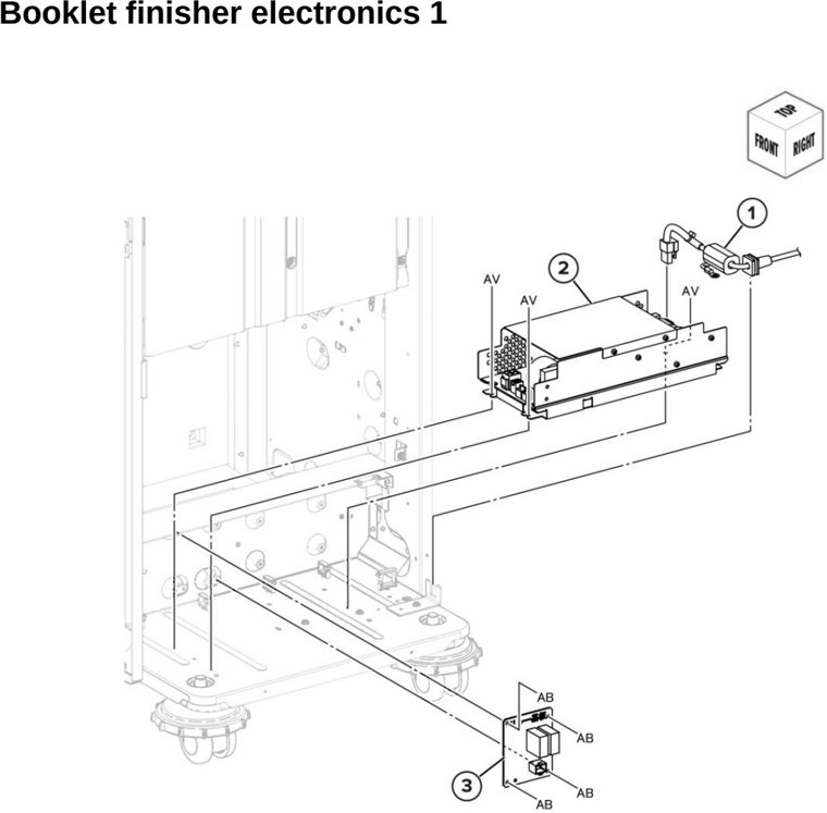 Assembly 90: Booklet finisher electronics 1 parts diagram - Lexmark CX942 CX943 CX944 XC9445 XC9455 XC9465 Parts