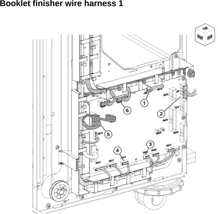 Assembly 92: Booklet finisher wire harness 1 parts diagram - Lexmark CX942 CX943 CX944 XC9445 XC9455 XC9465 Parts