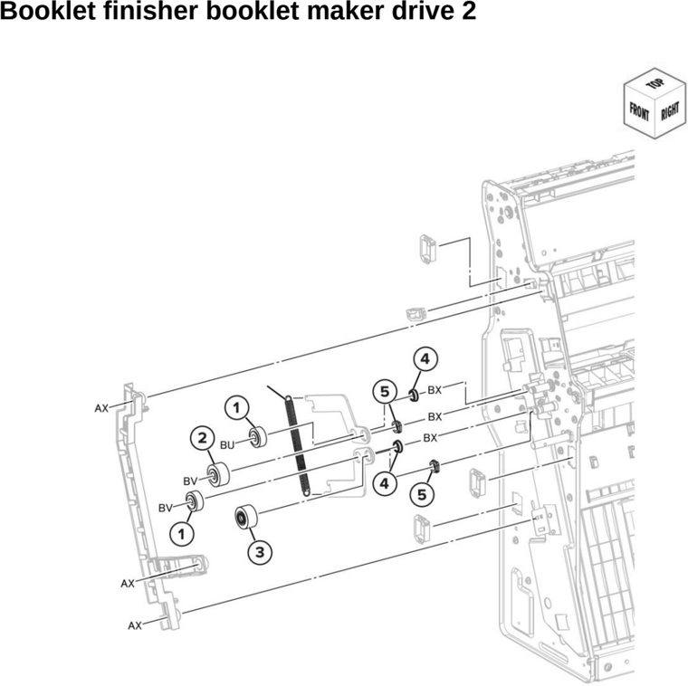Assembly 101: Booklet finisher booklet maker drive 2 parts diagram - Lexmark CX942 CX943 CX944 XC9445 XC9455 XC9465 Parts