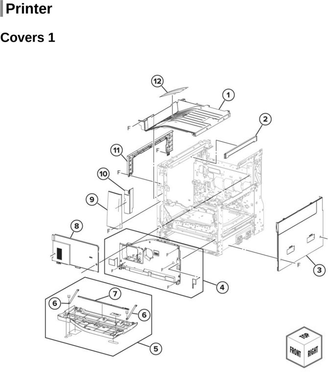 Assembly 2: Printer parts diagram - Lexmark MX931 Parts