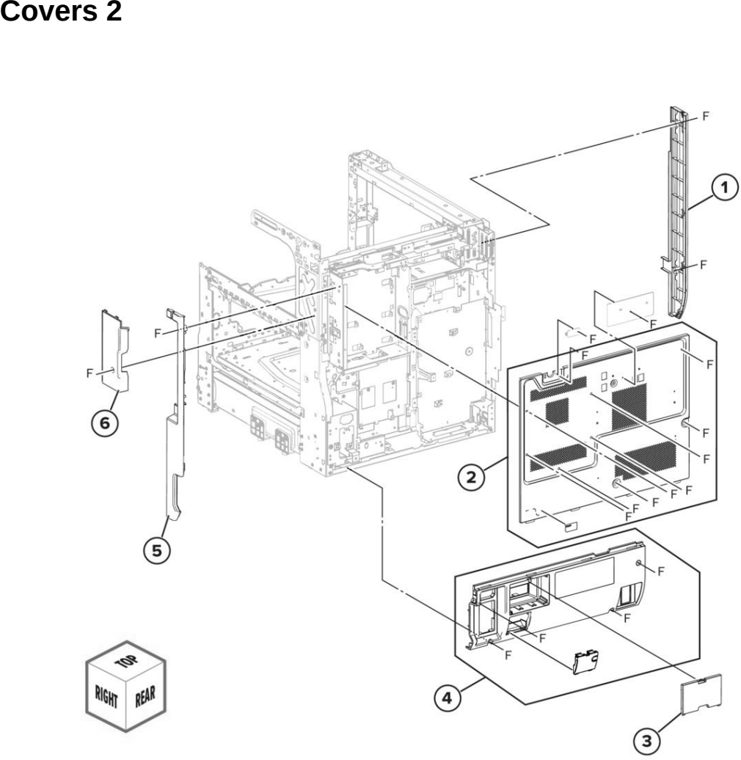 Assembly 3: Covers 2 parts diagram - Lexmark MX931 Parts